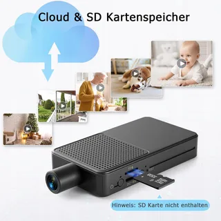 HD Mini Camera Binnen Beveiliging 10u Batterij Cloud WiFi — miniatuur 4