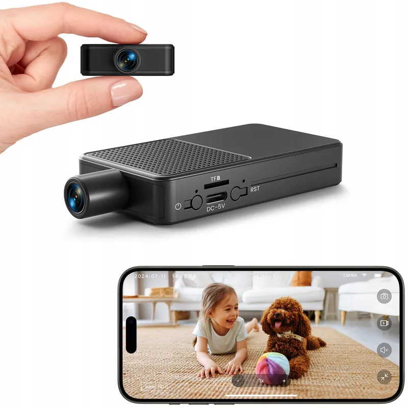 HD Mini Camera Binnen Beveiliging 10u Batterij Cloud WiFi — foto 1