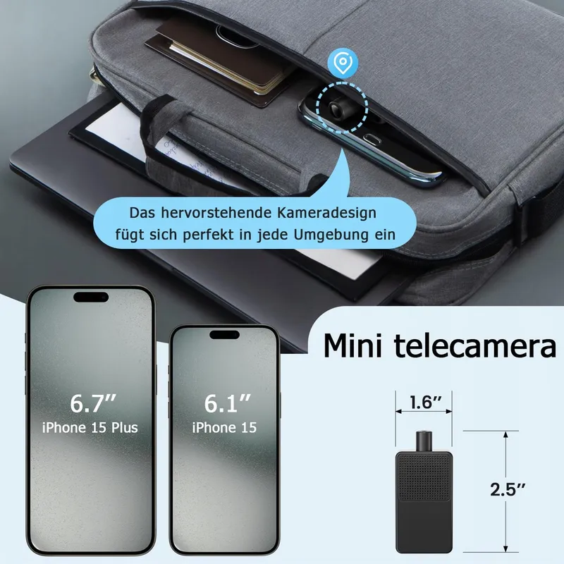 HD Mini Camera Binnen Beveiliging 10u Batterij Cloud WiFi — foto 2