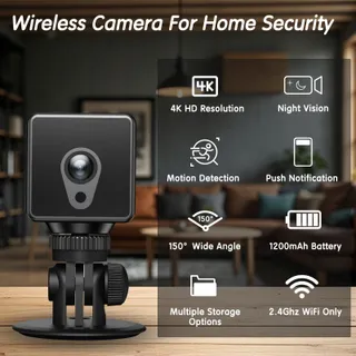 EKJANEPE 4K HD Mini Bewakingscamera WiFi Binnen Nachtzicht — miniatuur 3