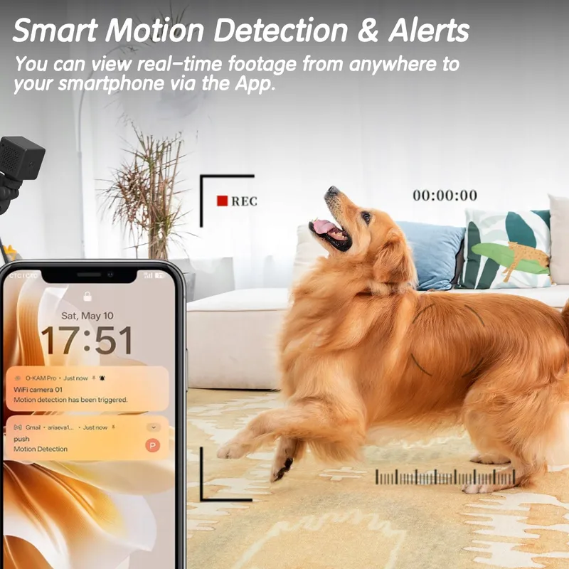 EKJANEPE 4K HD Mini Bewakingscamera WiFi Binnen Nachtzicht — foto 2