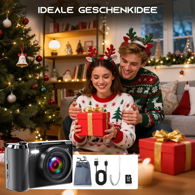 JDZ Digitale Camera 4K 16X Zoom 1080P 32GB TF-kaart Voor Kinderen — foto 9