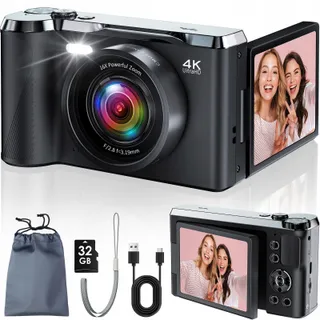 JDZ Digitale Camera 4K 16X Zoom 1080P 32GB TF-kaart Voor Kinderen