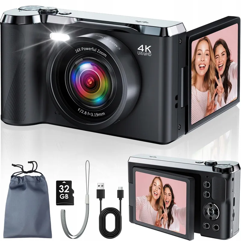 JDZ Digitale Camera 4K 16X Zoom 1080P 32GB TF-kaart Voor Kinderen — foto 1