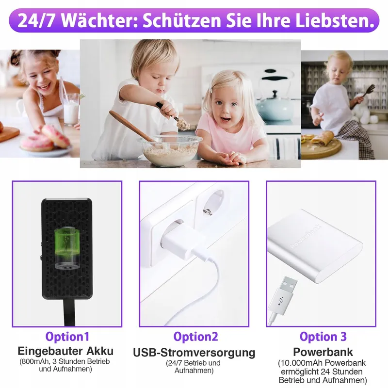 HIKAM Mini Camera WLAN 2K HD Draadloos 800mAh — foto 5
