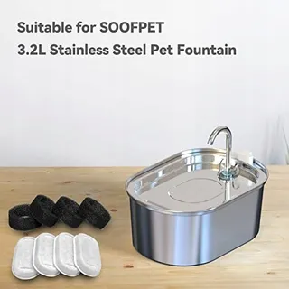 SOOFPET Filters Voor Kattenfontein 8 Stuks 4 Filters 4 Schuimfilters — miniatuur 6