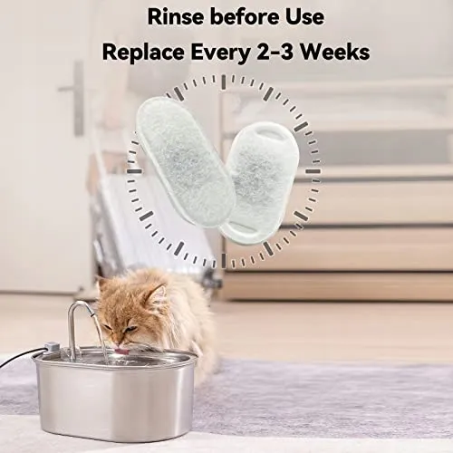 SOOFPET Filters Voor Kattenfontein 8 Stuks 4 Filters 4 Schuimfilters — foto 4