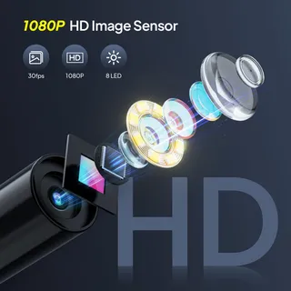 QIMIC Endoscoopcamera 15M IP67 8 LED 2X Zoom 2000mAh — miniatuur 2