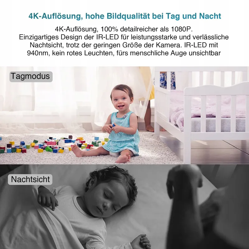 WIWACAM Mini Camera 4K Ultra HD WiFi Nachtzicht Bewegingsmelder — foto 2