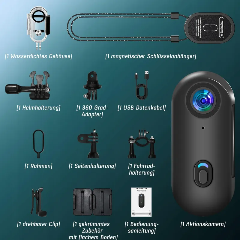 TIANTIANLE Action Cam 4K WiFi Waterdicht 30m 360° Helmcamera — foto 6