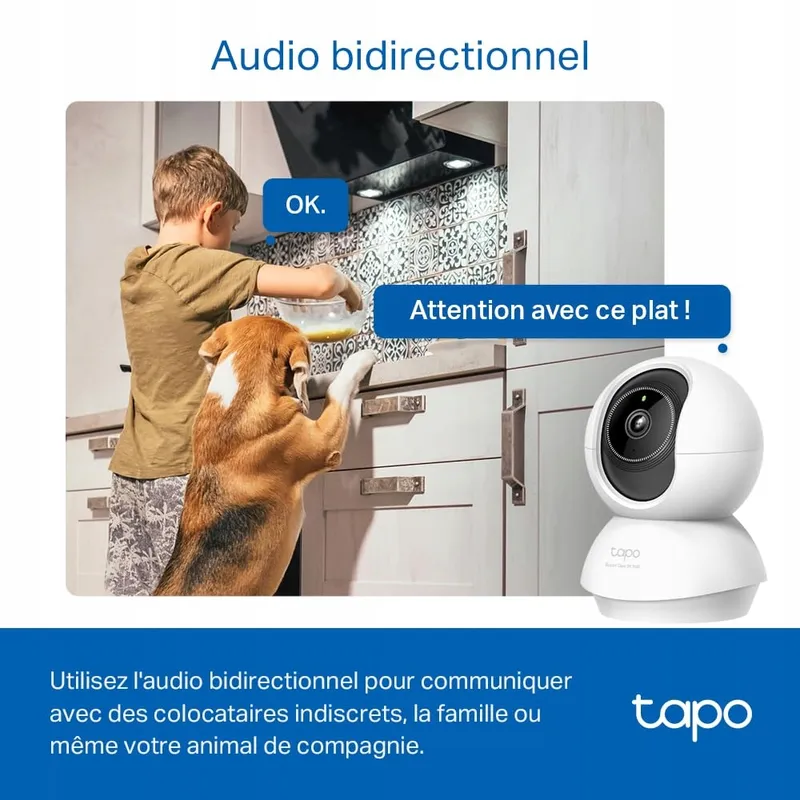 TAPO C230 3K 5MP 360 WiFi Camera AI Nachtmodus Audio Alexa — foto 5