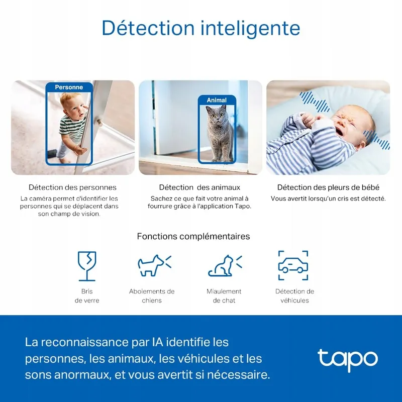TAPO C230 3K 5MP 360 WiFi Camera AI Nachtmodus Audio Alexa — foto 6