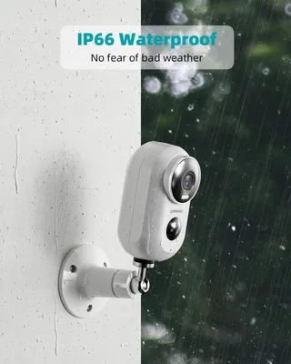 ZUMIMALL Camera Buiten 2K 2 Stuks 3MP Nachtzicht PIR IP66 Audio — miniatuur 2