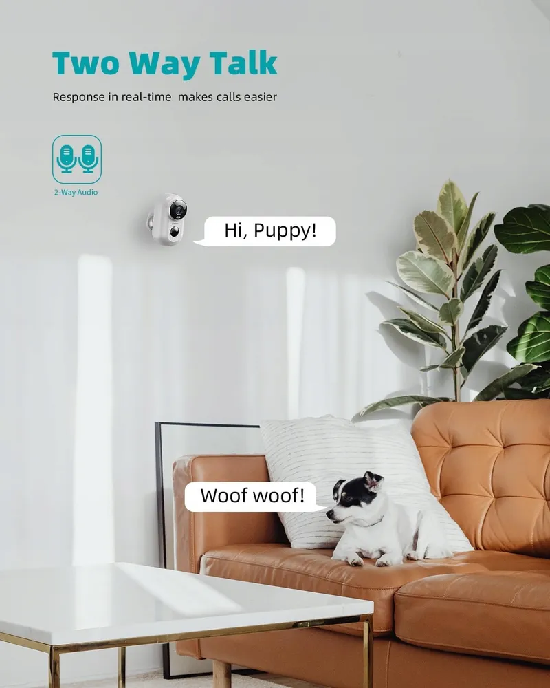 ZUMIMALL Camera Buiten 2K 2 Stuks 3MP Nachtzicht PIR IP66 Audio — foto 7