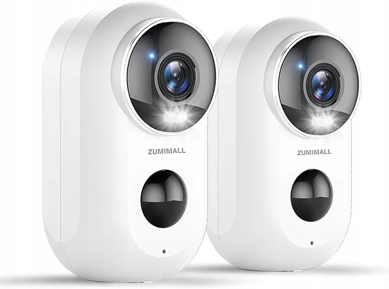 ZUMIMALL Camera Buiten 2K 2 Stuks 3MP Nachtzicht PIR IP66 Audio — foto 1