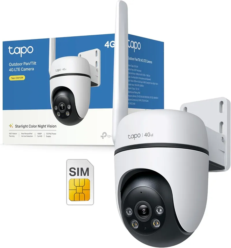 TAPO C501GW Camera 360° 4G LTE SIM Starlight AI 1080P IP66 Geen WiFi — foto 1