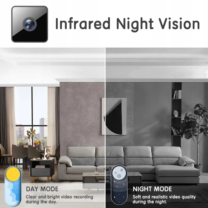 EKJANEPE Camera WiFi 1080P Mini Nachtzicht Bewegingsdetectie Binnen Buiten — foto 4