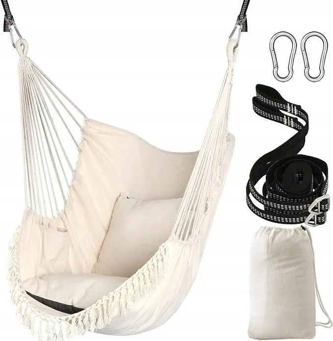 CHIHEE Hangstoel Katoenmix Comfortabel Binnen Buiten — foto 9