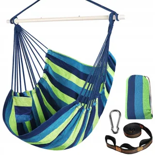 CHIHEE Hangstoel Katoenmix Comfortabel Binnen Buiten — miniatuur 1