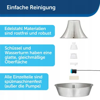 PETSAFE Seaside Drinkfontein 18L Stil RVS Zilver — miniatuur 3