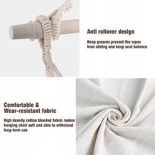 CHIHEE Hangstoel Katoen Comfortabel Binnen en Buiten — miniatuur 5