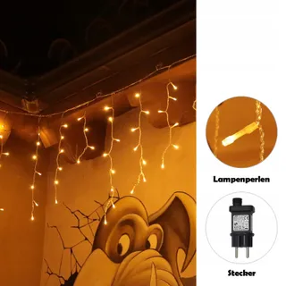 LED Lichtgordijn 15m 600 LED IP44 Timer 8 Modi — miniatuur 8