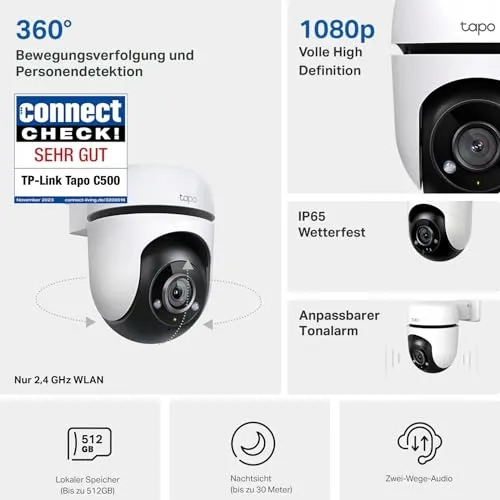TP-LINK Tapo C500 Buitencamera 360° 1080p Bewegingsdetectie Alexa — foto 2