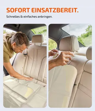 LIONSTRONG Beschermmat Voor Autostoeltje ISOFIX Waterdicht Beige — miniatuur 4