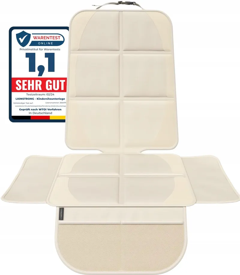LIONSTRONG Beschermmat Voor Autostoeltje ISOFIX Waterdicht Beige — foto 1