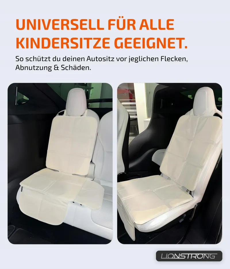 LIONSTRONG Beschermmat Voor Autostoeltje ISOFIX Waterdicht Beige — foto 2