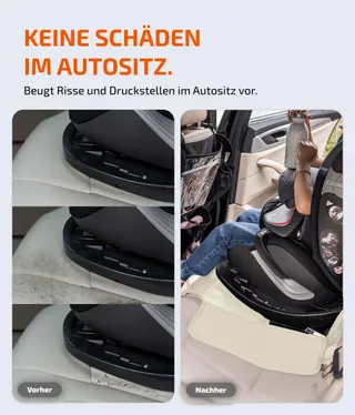 LIONSTRONG Beschermmat Voor Autostoeltje ISOFIX Waterdicht Beige — miniatuur 3