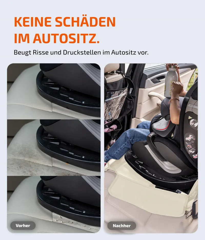 LIONSTRONG Beschermmat Voor Autostoeltje ISOFIX Waterdicht Beige — foto 3