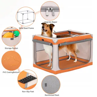 A 4 PET Opvouwbare Transportbox Middelgrote Honden Aluminium Frame — miniatuur 4