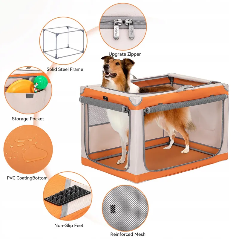 A 4 PET Opvouwbare Transportbox Middelgrote Honden Aluminium Frame — foto 4