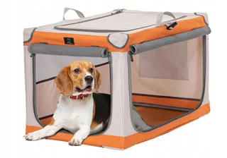 A 4 PET Opvouwbare Transportbox Middelgrote Honden Aluminium Frame — miniatuur 1