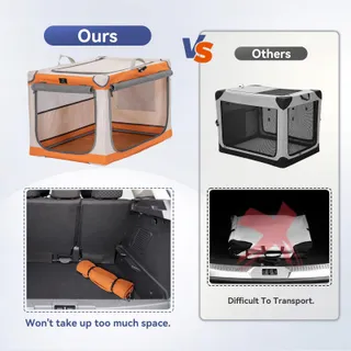 A 4 PET Opvouwbare Transportbox Middelgrote Honden Aluminium Frame — miniatuur 3