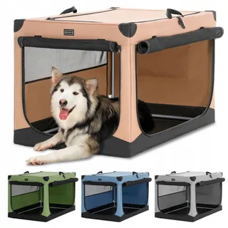 PETSFIT Opvouwbare Hondenbench XL Verstelbaar Khaki — miniatuur 1