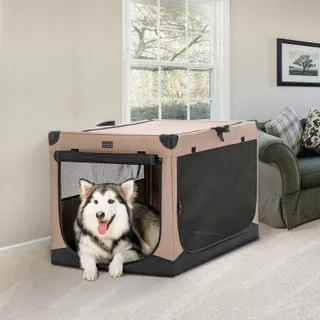 PETSFIT Opvouwbare Hondenbench XL Verstelbaar Khaki — miniatuur 7