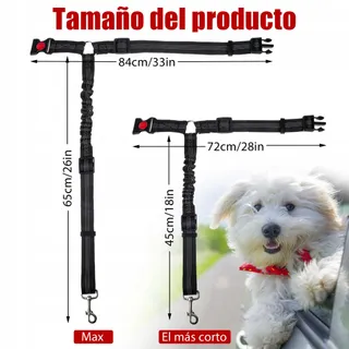 VERSTELLBARER Veiligheidsgordel Hond Auto Zwart — miniatuur 2