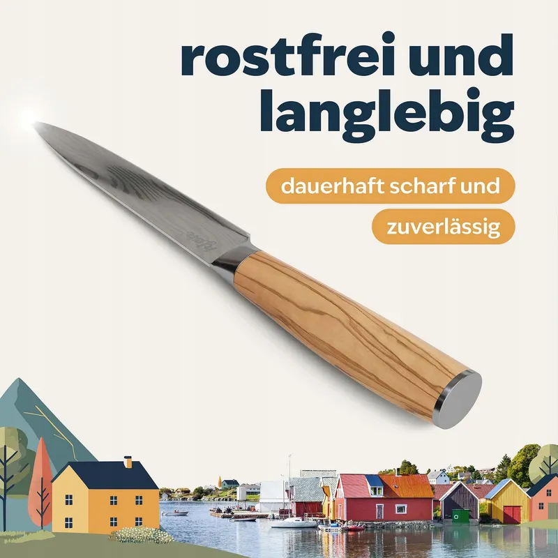 KJØK Premium Messenset 3-delig Damascus Els Handvat — foto 5