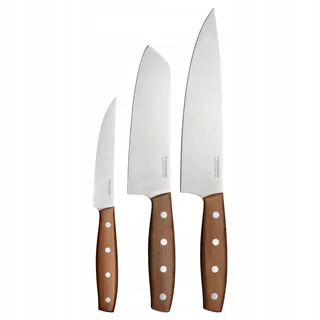 FISKARS Messenset 3-delig Duits Staal FSC Esdoornhout — miniatuur 1