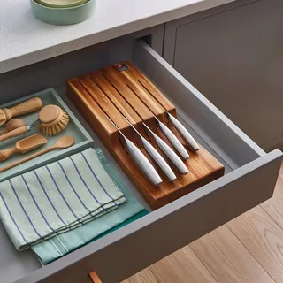 RICHARDSON SHEFFIELD FORME Messenset 5-delig Acaciahout Blok Voor Lade — miniatuur 3