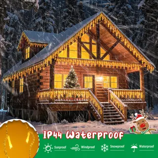 ISISYU Kerstverlichting Buiten 20M 480 LED Warmwit Waterdicht — miniatuur 4