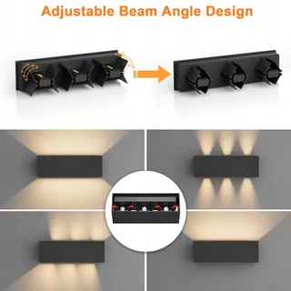 KLIGHTEN Buitenlamp 30W Zwart 2 Stuks IP65 3000K Verstelbaar — miniatuur 6