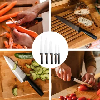 FISKARS Keukenmessenset 5-delig Japans Staal Kunststof — miniatuur 2