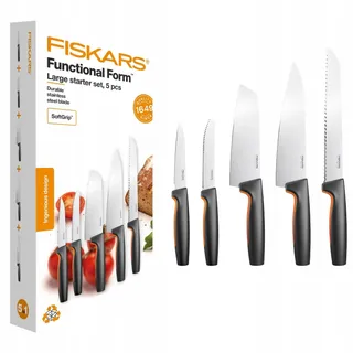 FISKARS Keukenmessenset 5-delig Japans Staal Kunststof — miniatuur 1