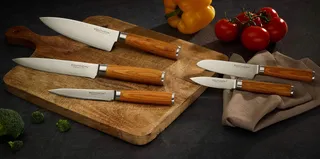 ECHTWERK Damastmessenset 5-delig Ergonomische Handgrepen — miniatuur 3