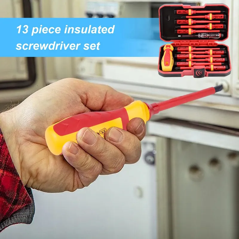 SQLJYU VDE Schroevendraaierset 13-delig Magnetisch Elektricien — foto 4