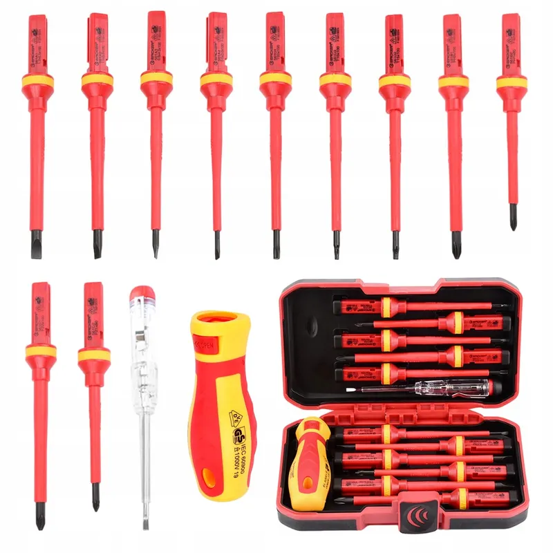 SQLJYU VDE Schroevendraaierset 13-delig Magnetisch Elektricien — foto 1