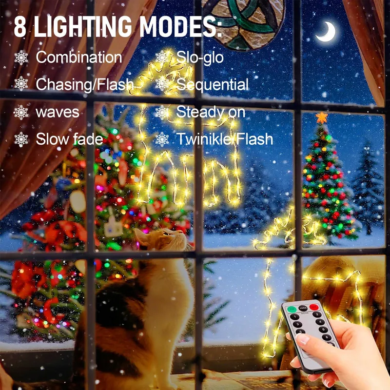 RENTIER Kerstverlichting 2 Stuks 120 LED Kleuren Afstandsbediening — foto 3